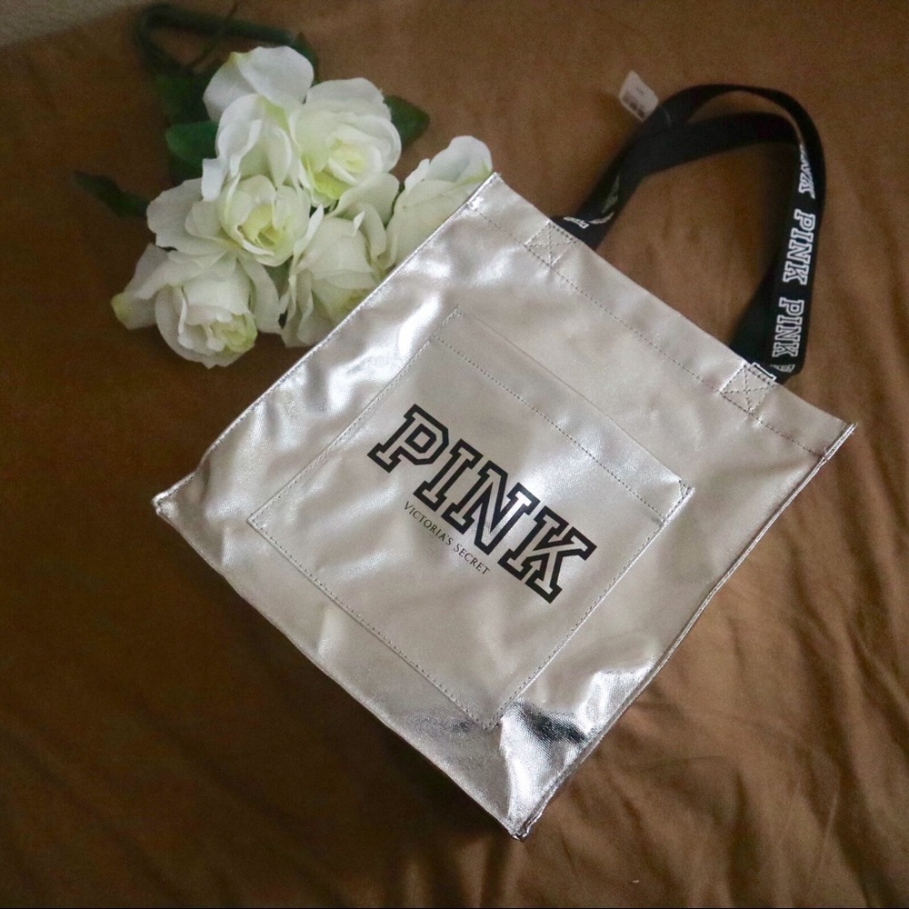 VS Pink METALLIC TOTE